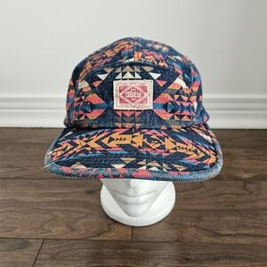 Obey Multicolor Aztec Pattern Strapback Hat Skateboatd Skate